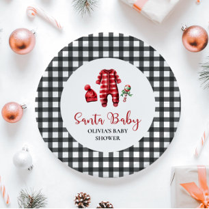 Santa Baby Weihnachts-Baby-Party Pappteller