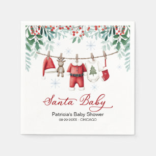 Santa Baby Weihnachts-Baby-Party Serviette
