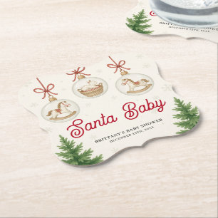 Santa Baby Weihnachts-Baby-Party  Untersetzer