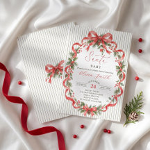 Santa Baby Weihnachts-Baby-Shower-Einladung
