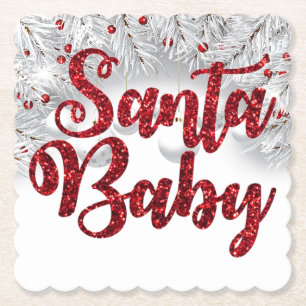 Santa Baby Weihnachts-Untersetzer Untersetzer