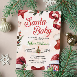 Santa Baby Weihnachts Winter Baby Dusche Einladung