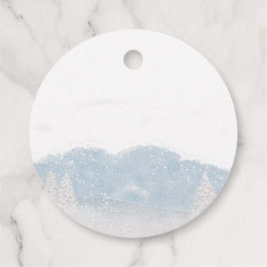 Santa Baby Weihnachts Winter Baby Dusche Geschenkanhänger (Rückseite)