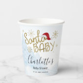 Santa Baby Weihnachts Winter Baby Dusche Pappbecher (Vorderseite)