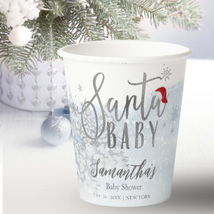 Santa Baby Weihnachts Winter Baby Dusche Pappbecher