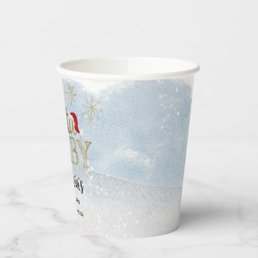 Santa Baby Weihnachts Winter Baby Dusche Pappbecher (Links)