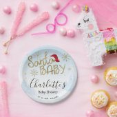 Santa Baby Weihnachts Winter Baby Dusche Pappteller (Party)