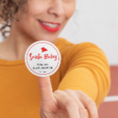 Santa Baby Weihnachts Winter Baby Dusche Runder Aufkleber