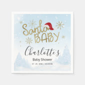 Santa Baby Weihnachts Winter Baby Dusche Serviette (Vorderseite)