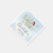 Santa Baby Weihnachts Winter Baby Dusche Serviette (Ecke)