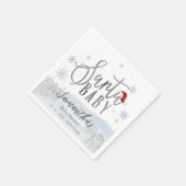Santa Baby Weihnachts Winter Babydusche Napkins Serviette (Ecke)