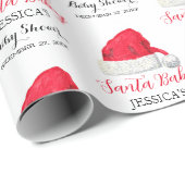 Santa Baby Weihnachts Winter Red Baby Dusche Geschenkpapier (Rolleneckpunkt)