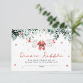 Santa Baby WeihnachtsBaby Duschdusche Windeln Raff Begleitkarte (Stehend Vorderseite)