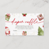 Santa Baby WeihnachtsBaby Duschdusche Windeln Raff Begleitkarte (Vorderseite)