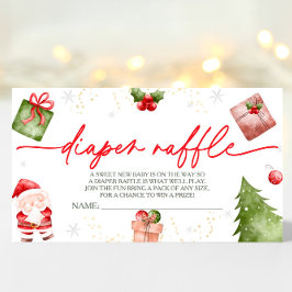 Santa Baby WeihnachtsBaby Duschdusche Windeln Raff Begleitkarte
