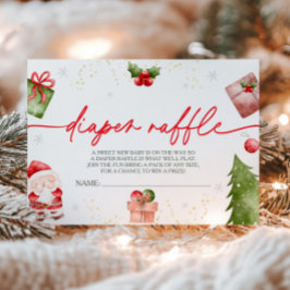 Santa Baby WeihnachtsBaby Duschdusche Windeln Raff Begleitkarte