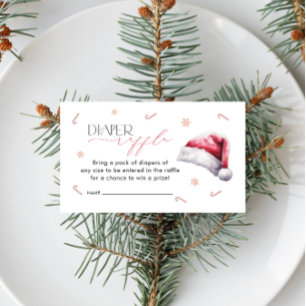 Santa Baby WeihnachtsBaby Duschdusche Windeln Raff Begleitkarte