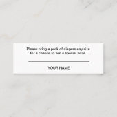 Santa Baby Weihnachtsbabys Windeln Umschließung Mini Visitenkarte (Rückseite)