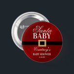 Santa Baby | Weihnachtsdusche Button<br><div class="desc">Feiern Sie stilvoll mit diesen trendigen Baby-Duschknöpfen. Das Design ist leicht mit Ihrer eigenen Formulierung zu personalisieren und Ihre Familie und Freunde werden begeistert sein,  wenn sie diese fantastischen Knöpfe sehen. Matching-Elemente finden Sie in der Auflistung.</div>
