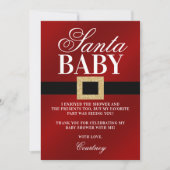 Santa Baby | Weihnachtsdusche Dankeskarte (Vorderseite)
