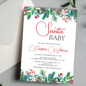 🎄 ✨ Santa Baby Weihnachtsdusche Einladung ✨