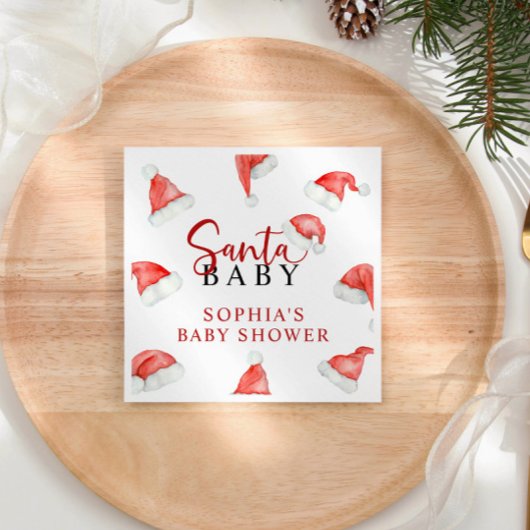 Santa Baby Weihnachtsdusche Napkins Serviette