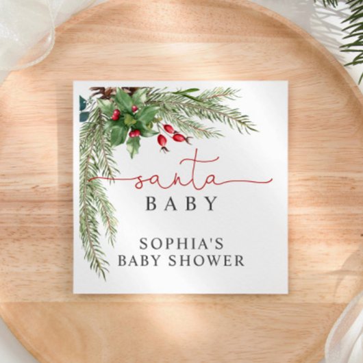 Santa Baby Weihnachtsdusche Napkins Serviette