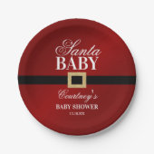 Santa Baby | Weihnachtsdusche Pappteller (Vorderseite)