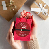 Santa Baby | Weihnachtsdusche Runder Aufkleber