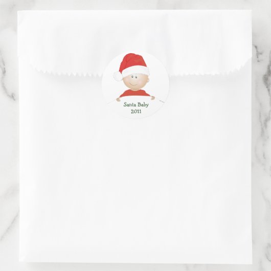 "Santa Baby" Weihnachtsduschkleber Runder Aufkleber (Tasche)