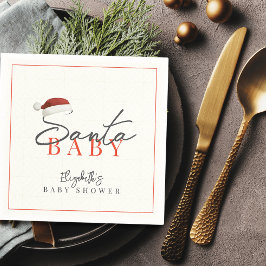 Santa Baby Weihnachtsfeiertag Minimal Babydusche Serviette