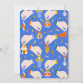 Santa Baby Weihnachtsferien Boy Babydusche Einladung (Rückseite)