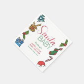 Santa Baby Weihnachtsgeschlecht Neutral Baby Dusch Serviette (Ecke)