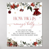 Santa Baby Wie groß ist Mama's Bauch Poster (Vorne)