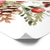 Santa Baby Winter Baby Dusche Begrüßungszeichen Poster (Ecke)