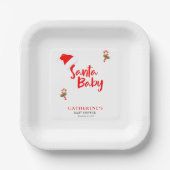 Santa Baby Winter Baby Dusche Pappteller (Vorderseite)