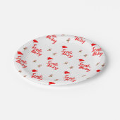 Santa Baby Winter Baby Dusche Pappteller (Schrägansicht)