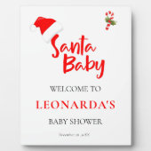 Santa Baby Winter Baby Dusche Willkommensplatte Fotoplatte (Vorderseite)