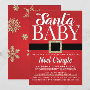 Santa Baby Winter Baby Shower Einladung