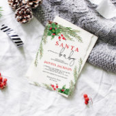 Santa Baby Winter Blume Kinderdusche Einladung