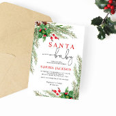 Santa Baby Winter Blume Kinderdusche Einladung