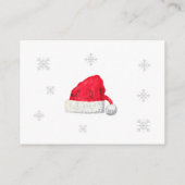 Santa Baby Winter Red Diaper Raffle Baby Dusche Begleitkarte (Rückseite)