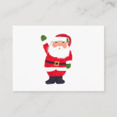 Santa Baby Winter Red Diaper Raffle Baby Dusche Begleitkarte (Rückseite)