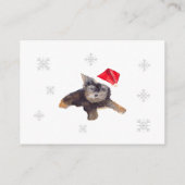 Santa Baby Winter Red Diaper Raffle Baby Dusche Begleitkarte (Rückseite)