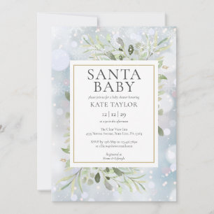 Santa Baby Winter-Schnee-Baby-Shower-Einladung Einladung