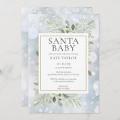 Santa Baby Winter Snow Baby Dusche Invi Einladung (Vorne/Hinten)