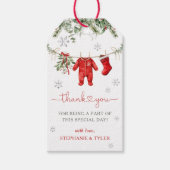 Santa Baby Winter Weihnachtsdusche Gefallen Geschenkanhänger (Vorderseite)