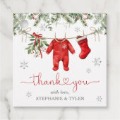 Santa Baby Winter Weihnachtsdusche Geschenkanhänger (Vorderseite)