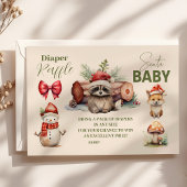 Santa Baby Woodland Winter Diapper Raffle Begleitkarte