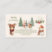Santa Baby Woodland Winterbücher für Baby Begleitkarte (Vorderseite)